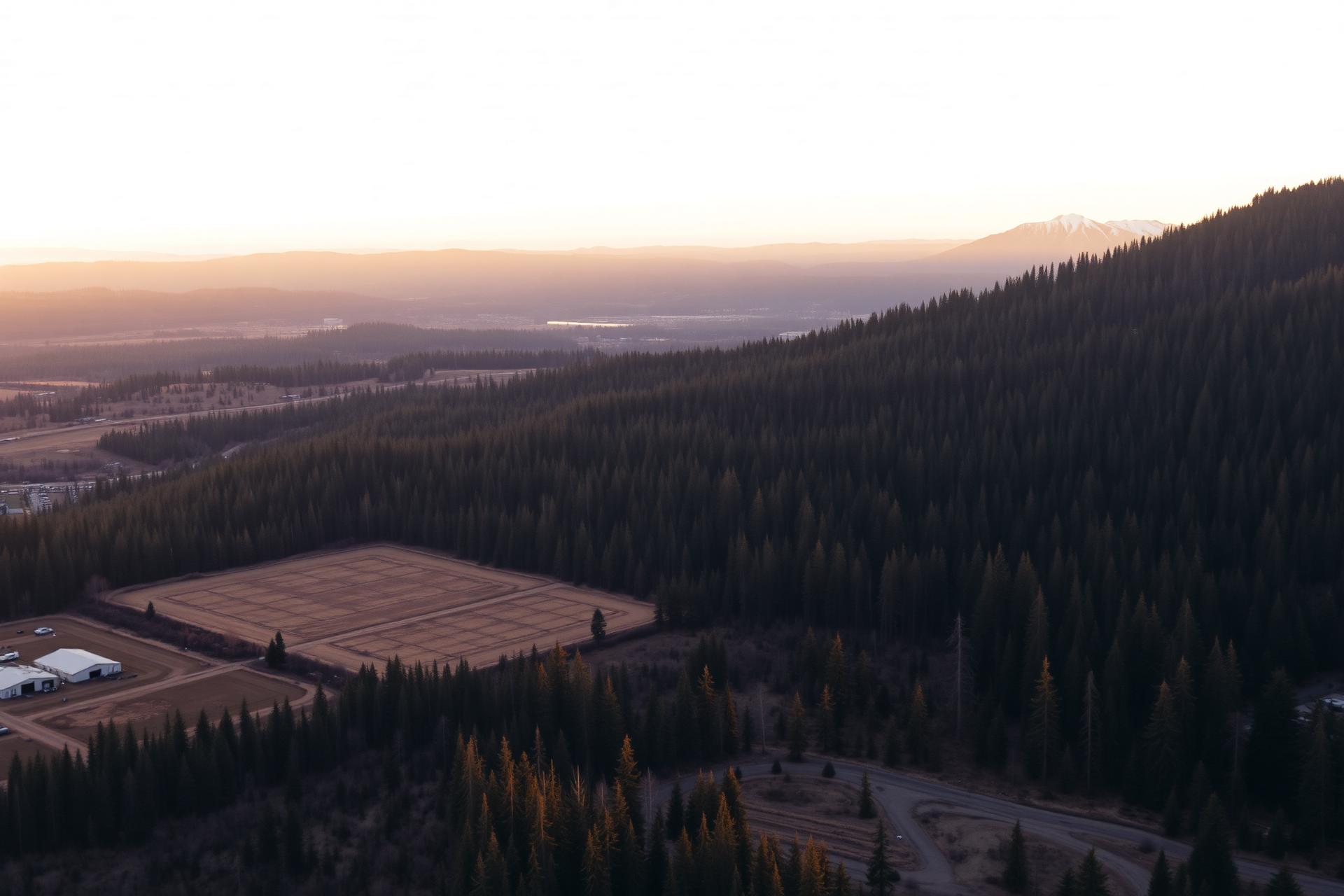 Aerial view of strategic development land